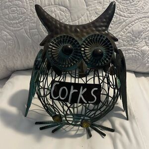 Owl Cork Display- Cute Wire Wine Cork Storage Display